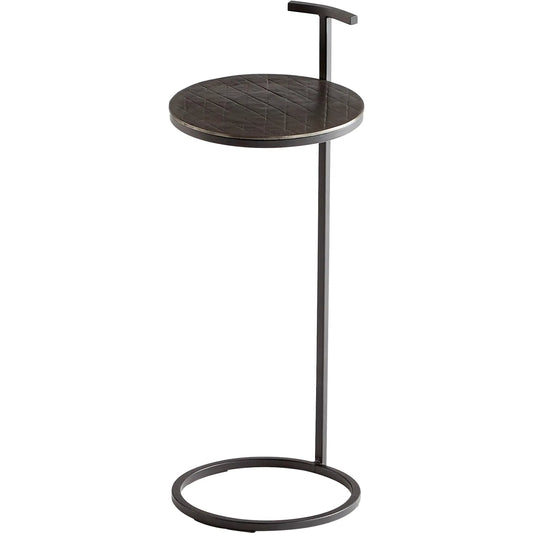 Audrey Side Table by Cyan Design in antique brass, black. Made from aluminum, iron in a eclectic & global style.