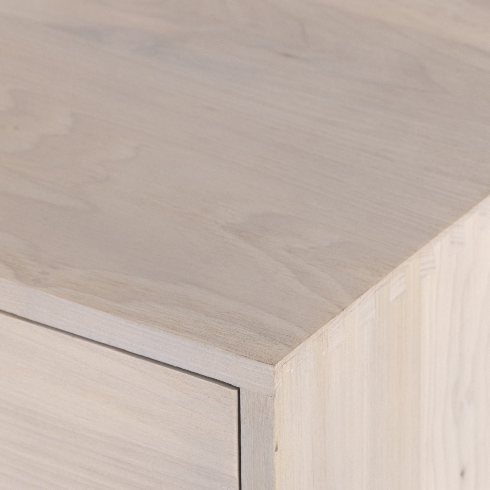 Trey Media Console by Four Hands. Made from solid poplar, top grain leather, iron in a modern style.