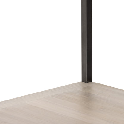 Trey Bookshelf by Four Hands. Made from iron, top grain leather, solid poplar in a modern style.