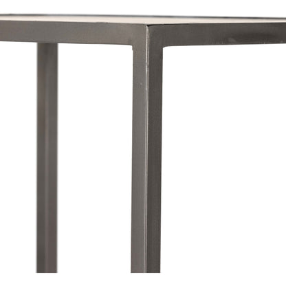 Trey Bookshelf by Four Hands. Made from iron, top grain leather, solid poplar in a modern style.