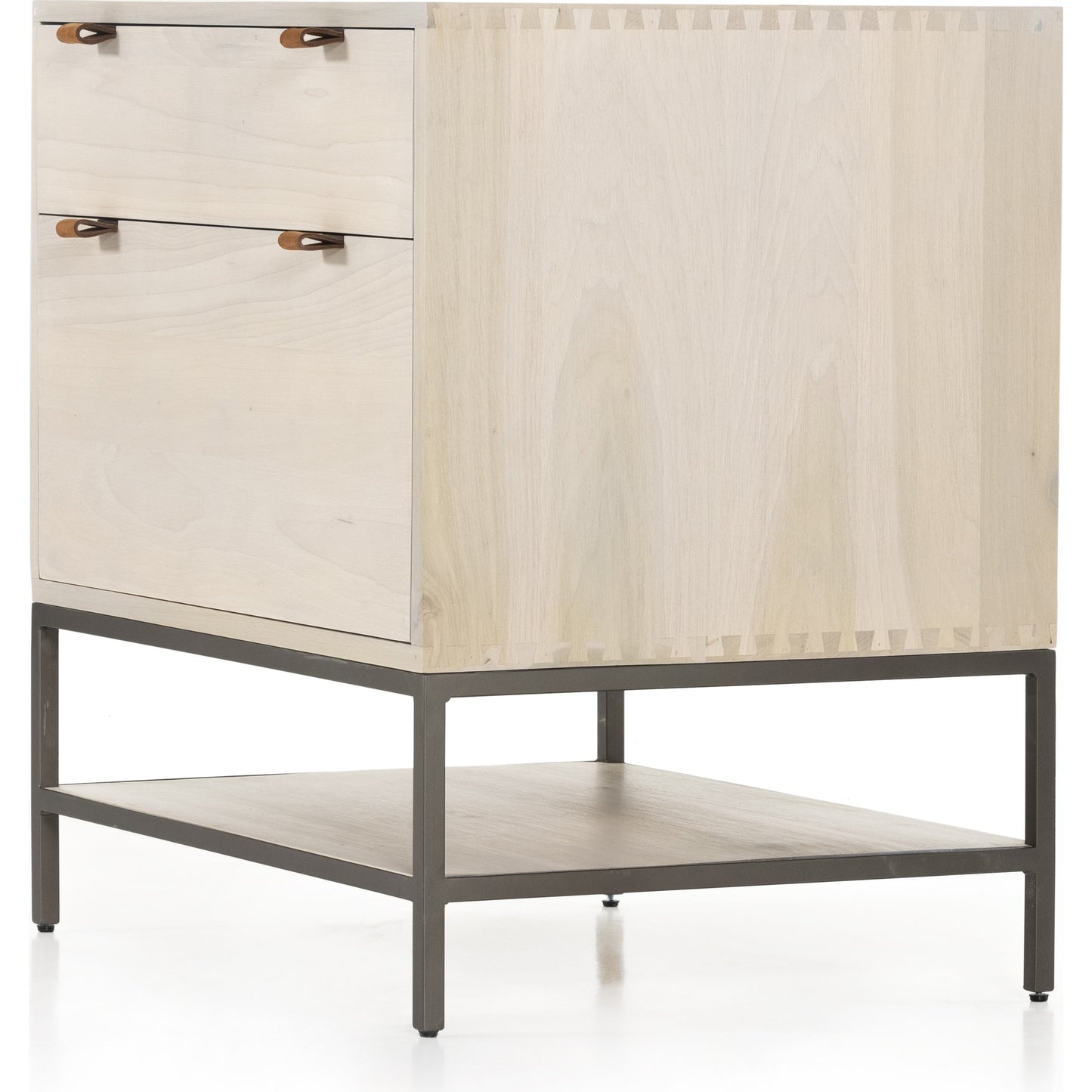 009 SI-1797456 | Additional Silo | Trey Modular Filing Cabinet by Four Hands. Made from solid poplar, top grain leather, iron in a modern style.