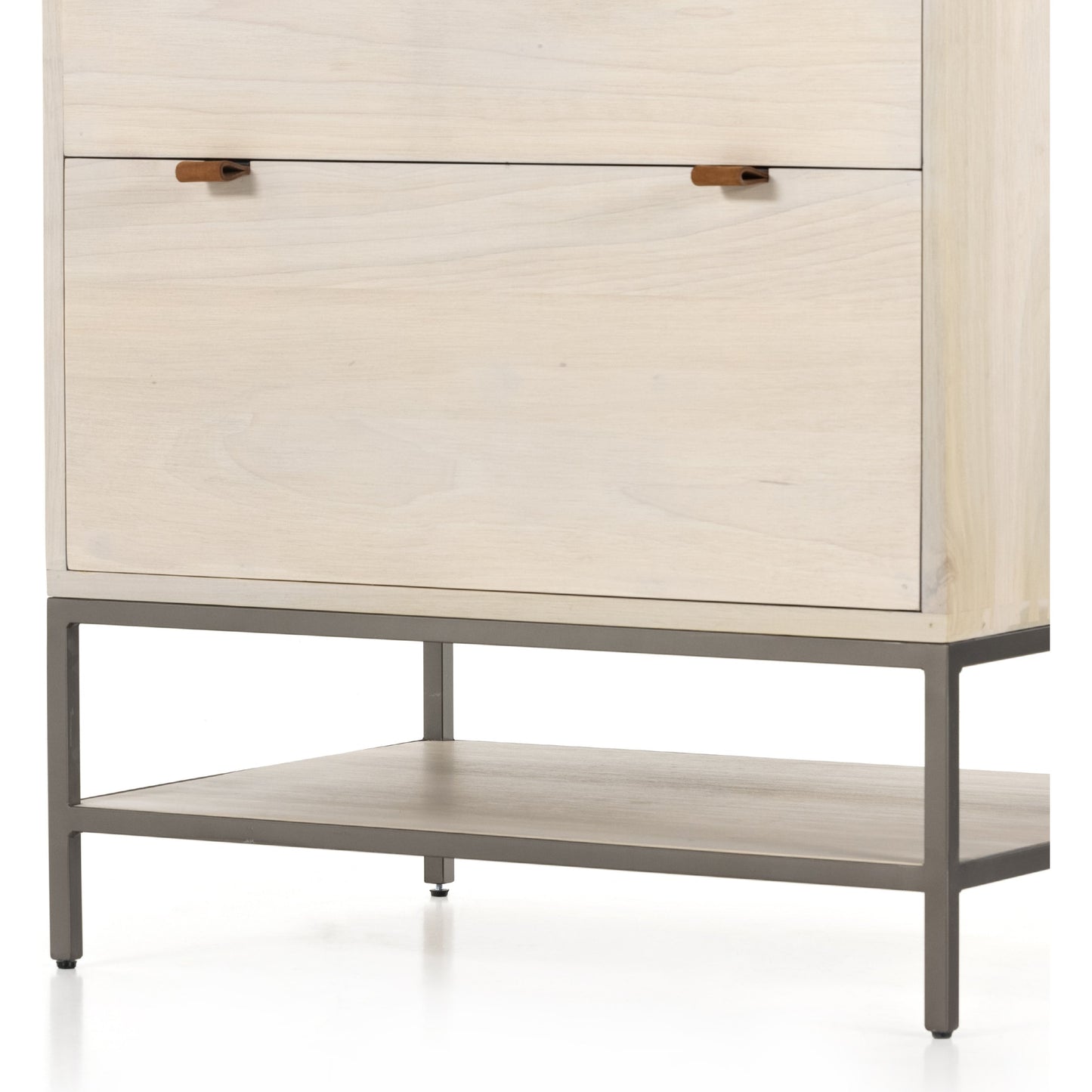 010 SI-1797456 | Additional Silo | Trey Modular Filing Cabinet by Four Hands. Made from solid poplar, top grain leather, iron in a modern style.