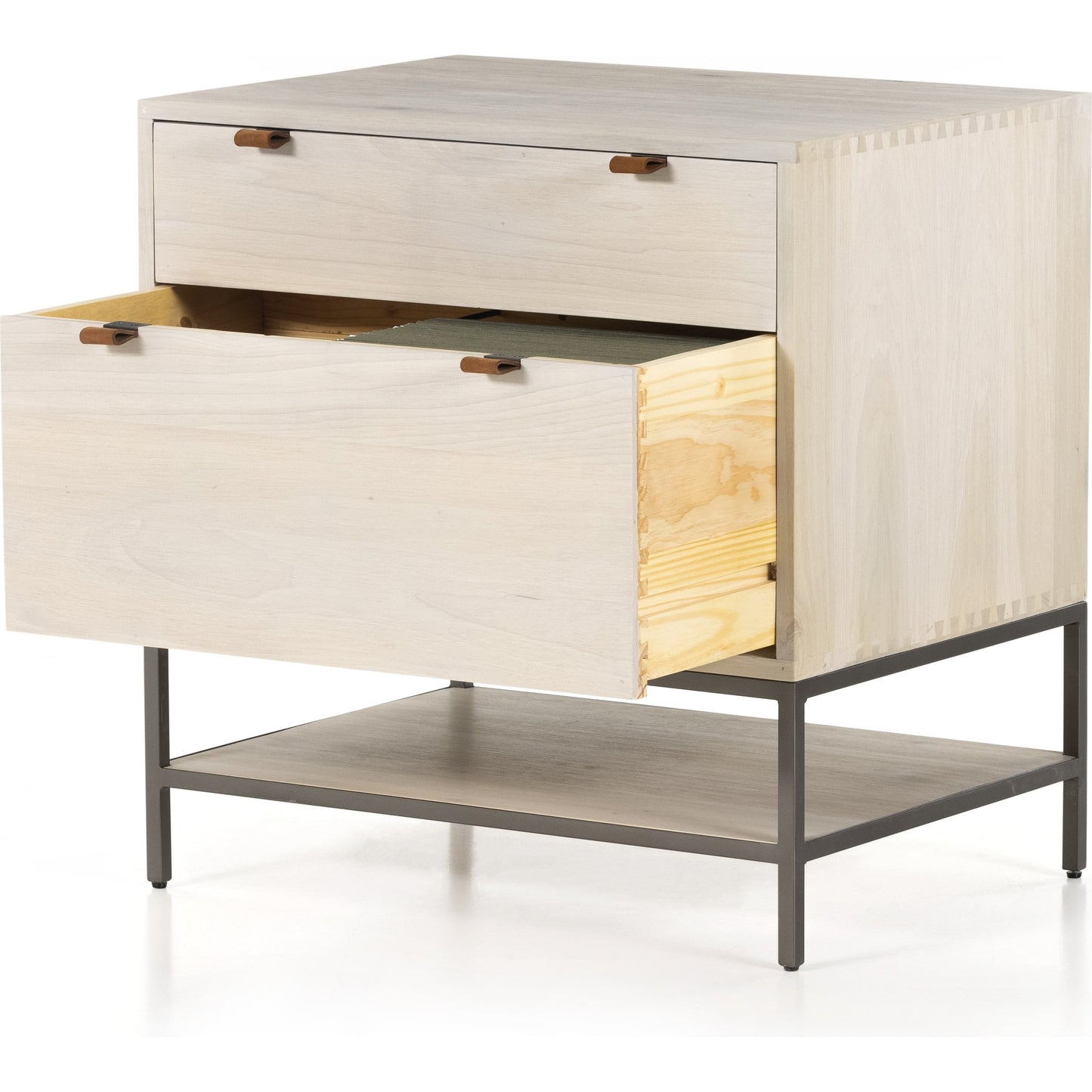 004 SI-1797456 | Additional Silo | Trey Modular Filing Cabinet by Four Hands. Made from solid poplar, top grain leather, iron in a modern style.