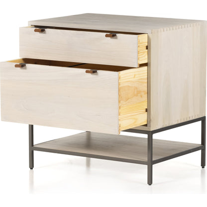Trey Modular Filing Cabinet by Four Hands. Made from solid poplar, top grain leather, iron in a modern style.