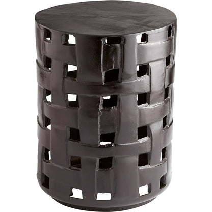 Cardin Side Table by Cyan Design in bronze. Made from aluminum in a eclectic & global style.