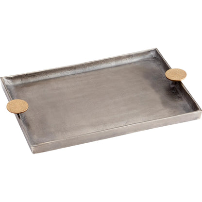 Obscura Tray by Cyan Design in silver, gold. Made from aluminum in a modern style.