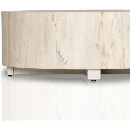Hudson Round Coffee Table by Four Hands. Made from unique in a cottage & farmhouse style.