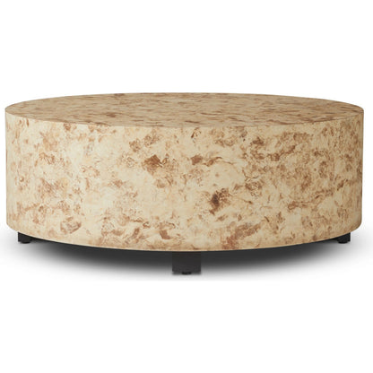 Hudson Round Coffee Table by Four Hands. Made from unique in a cottage & farmhouse style.