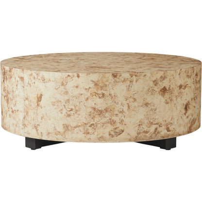 Hudson Round Coffee Table by Four Hands. Made from unique in a cottage & farmhouse style.