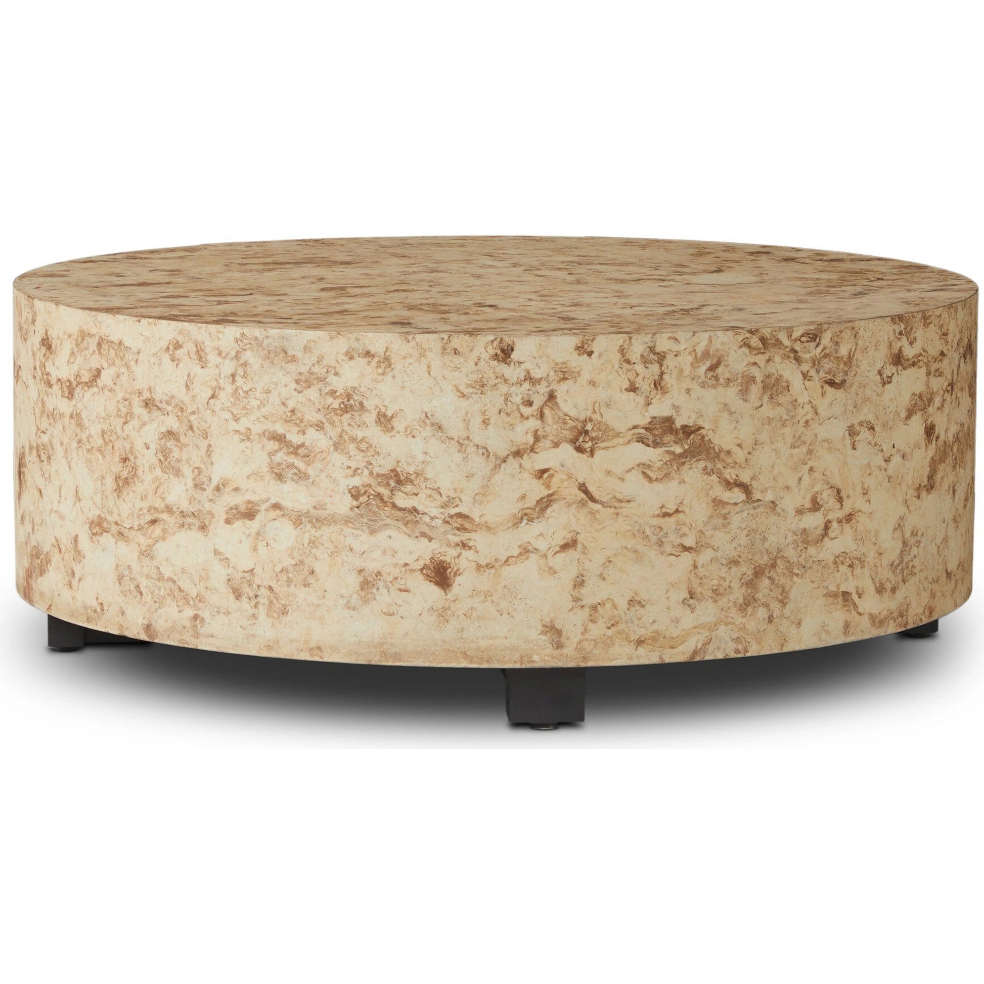 Hudson Round Coffee Table by Four Hands. Made from unique in a cottage & farmhouse style.