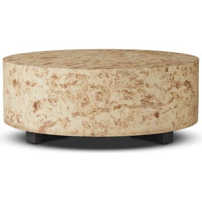 Hudson Round Coffee Table by Four Hands. Made from unique in a cottage & farmhouse style.