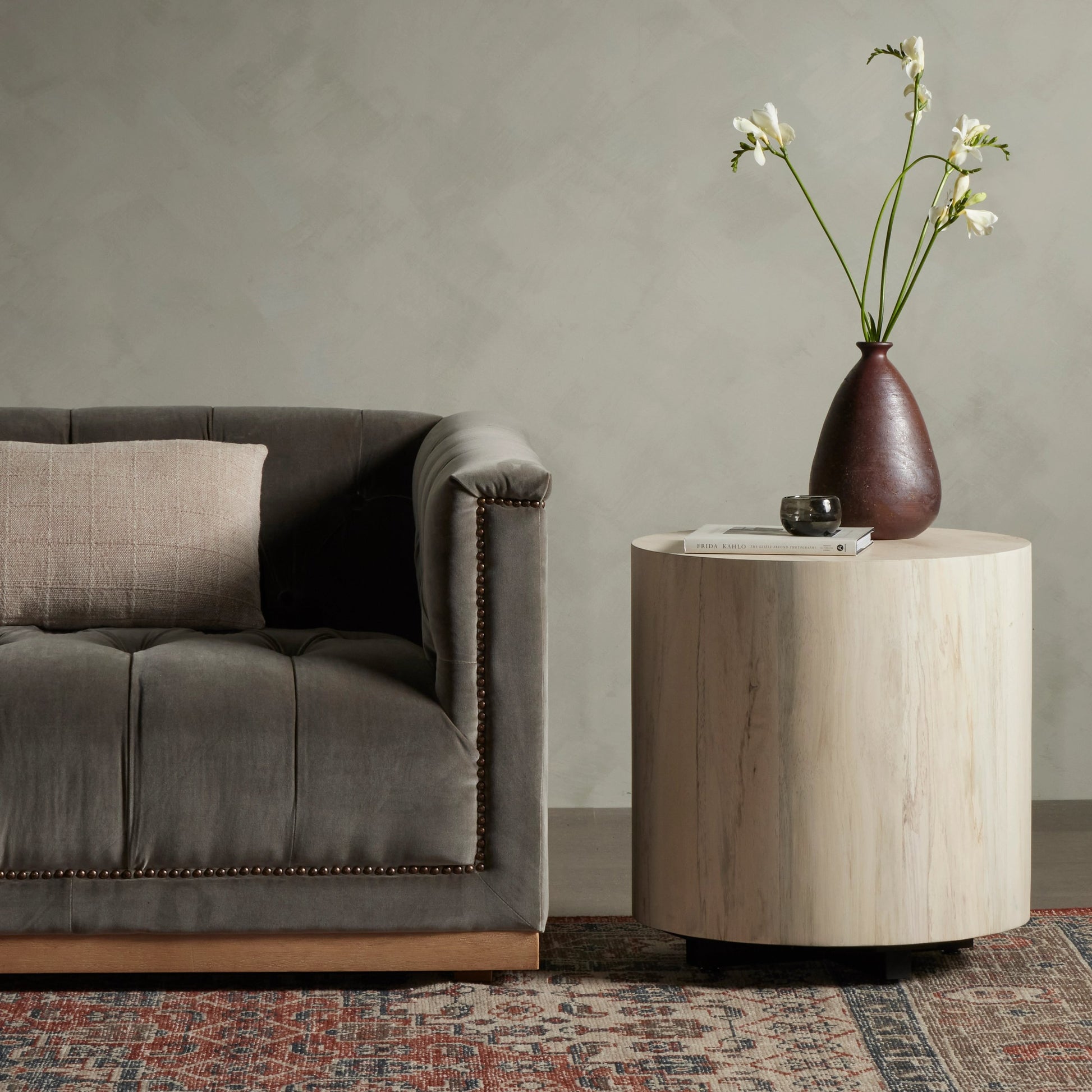 Hudson Round End Table by Four Hands. Made from unique in a modern style.