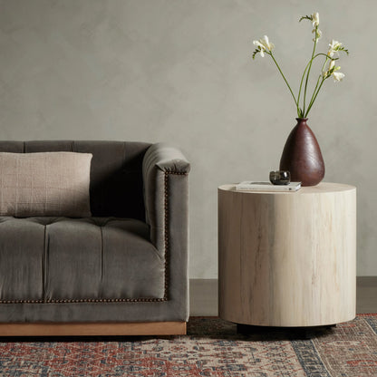 Hudson Round End Table by Four Hands. Made from unique in a modern style.