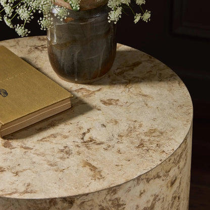 Hudson Round End Table by Four Hands. Made from unique in a modern style.