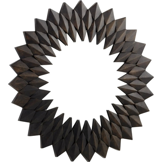 Beams Mirror by Cyan Design in gray. Made from wood, mirrored glass in a eclectic & global style.