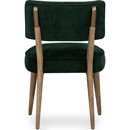 Orville Dining Chair by Four Hands in cambric ivory. Made from 90% polyester, 10% flax, linen, solid parawood, iron in a modern style.