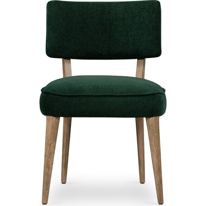 Orville Dining Chair by Four Hands in cambric ivory. Made from 90% polyester, 10% flax, linen, solid parawood, iron in a modern style.