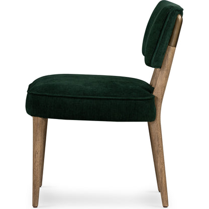 Orville Dining Chair by Four Hands in cambric ivory. Made from 90% polyester, 10% flax, linen, solid parawood, iron in a modern style.