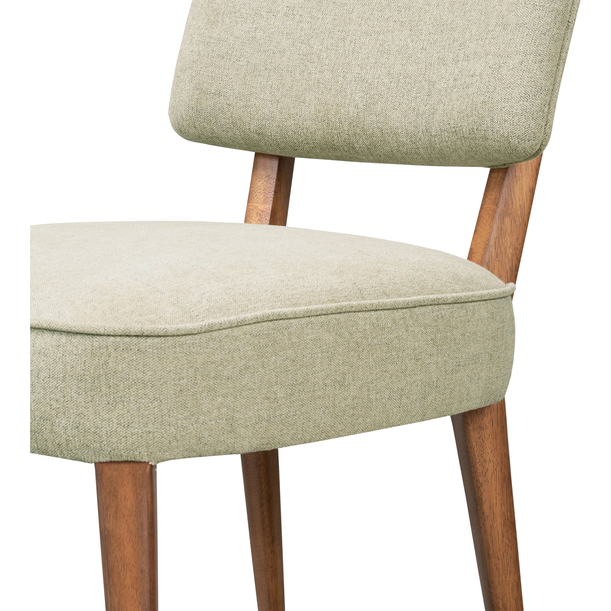 Orville Dining Chair by Four Hands in cambric ivory. Made from 90% polyester, 10% flax, linen, solid parawood, iron in a modern style.