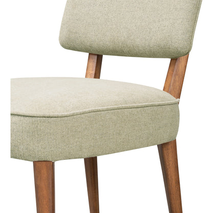 Orville Dining Chair by Four Hands in cambric ivory. Made from 90% polyester, 10% flax, linen, solid parawood, iron in a modern style.