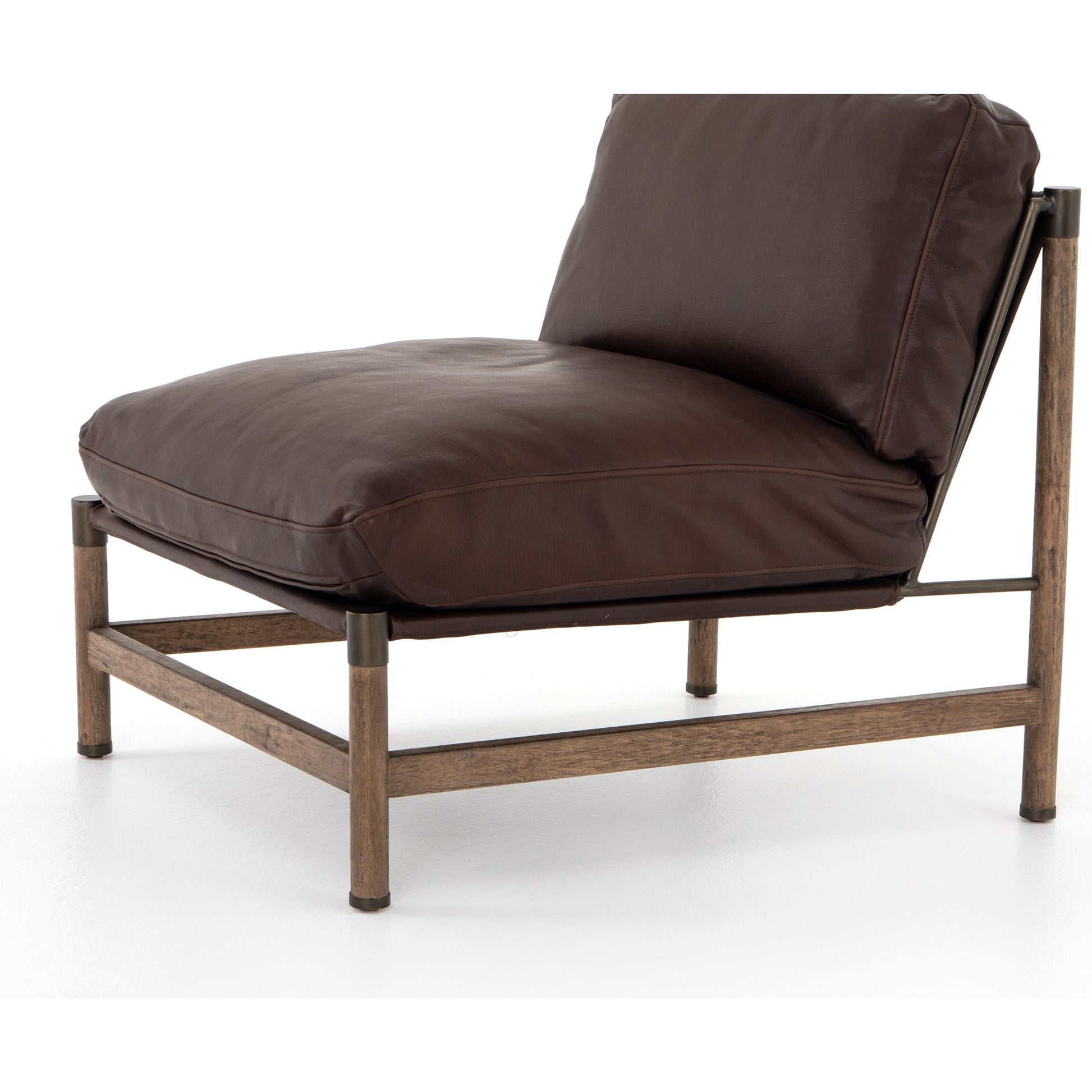 Memphis Chair by Four Hands in gable taupe and distressed natural. Made from 82% polyester, 16% acrylic, 2% wool, solid parawood in a modern style.
