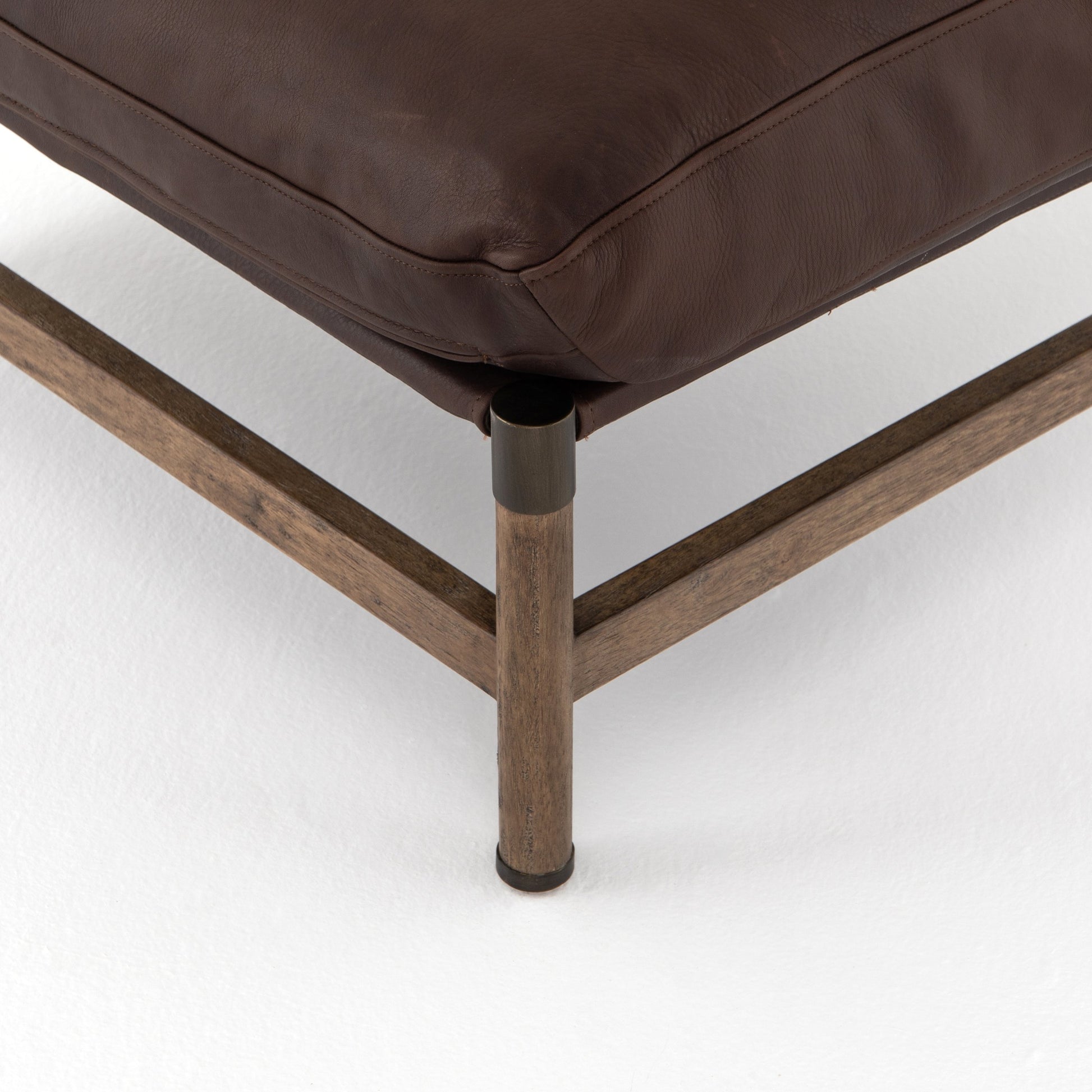 Memphis Chair by Four Hands in gable taupe and distressed natural. Made from 82% polyester, 16% acrylic, 2% wool, solid parawood in a modern style.