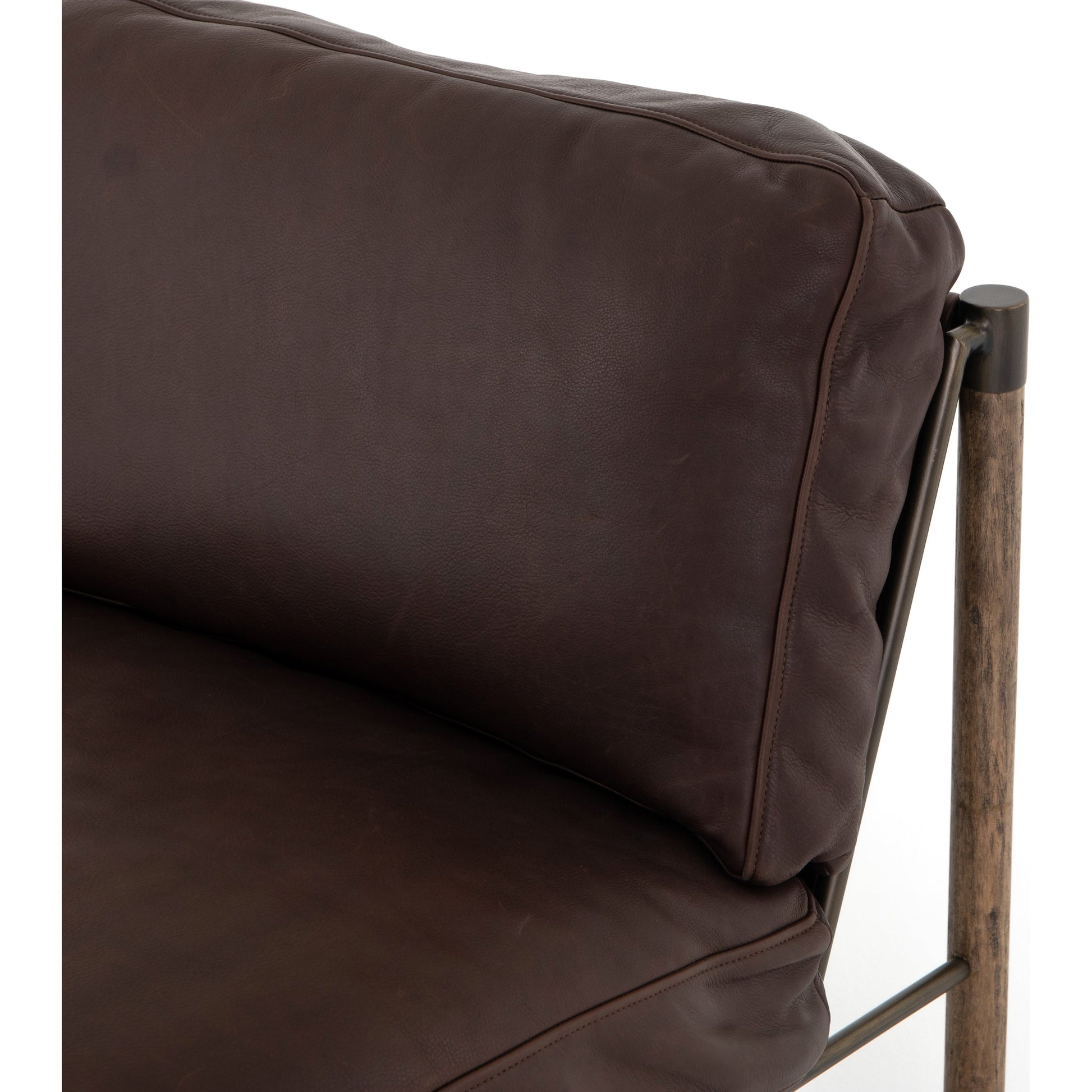 Memphis Chair by Four Hands in gable taupe and distressed natural. Made from 82% polyester, 16% acrylic, 2% wool, solid parawood in a modern style.