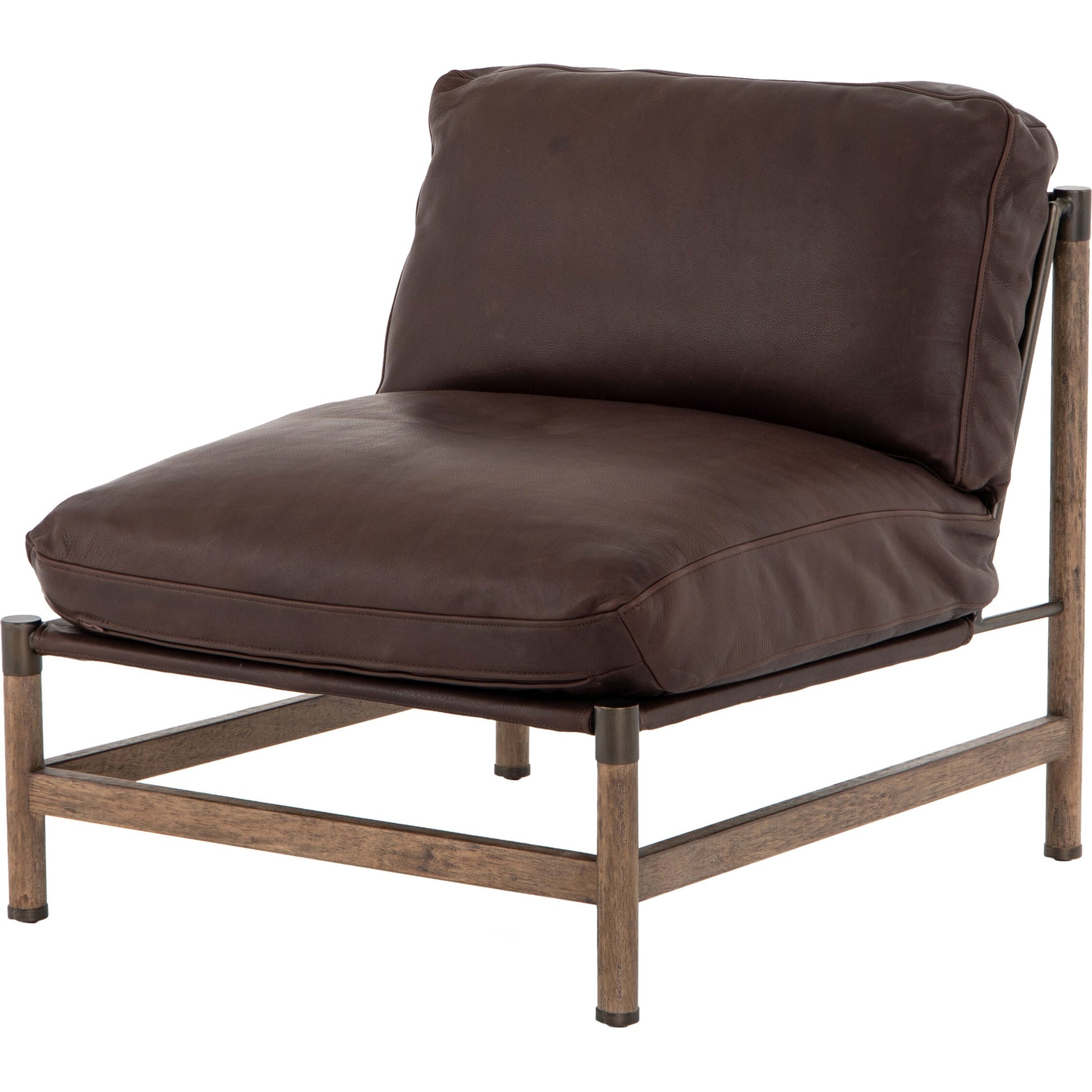 Memphis Chair by Four Hands in gable taupe and distressed natural. Made from 82% polyester, 16% acrylic, 2% wool, solid parawood in a modern style.