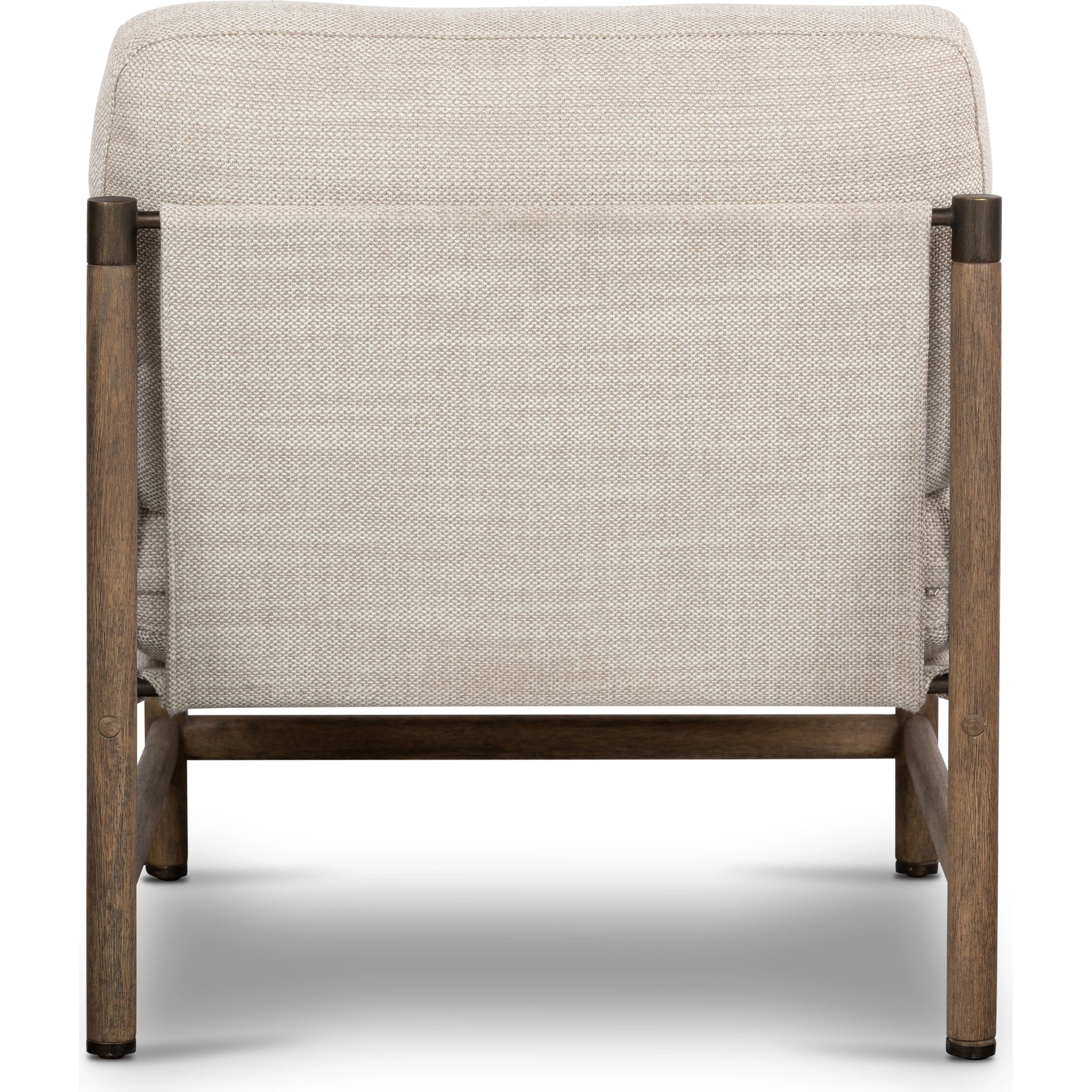 Memphis Chair by Four Hands in gable taupe and distressed natural. Made from 82% polyester, 16% acrylic, 2% wool, solid parawood in a modern style.