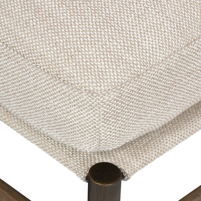 Memphis Chair by Four Hands in gable taupe and distressed natural. Made from 82% polyester, 16% acrylic, 2% wool, solid parawood in a modern style.