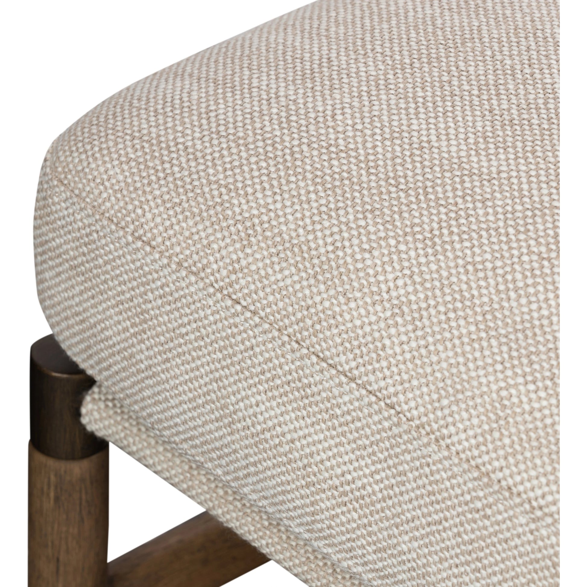 Memphis Chair by Four Hands in gable taupe and distressed natural. Made from 82% polyester, 16% acrylic, 2% wool, solid parawood in a modern style.