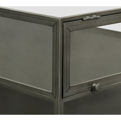 Shadow Box Coffee Table by Four Hands in black. Made from tempered glass, iron in a modern style.