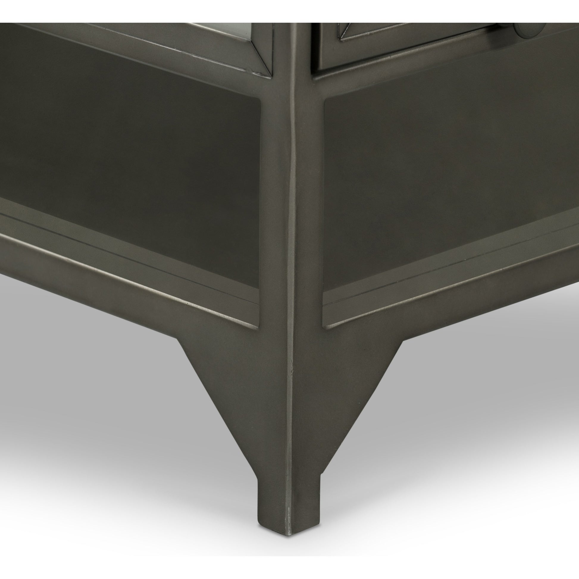 Shadow Box Coffee Table by Four Hands in black. Made from tempered glass, iron in a modern style.