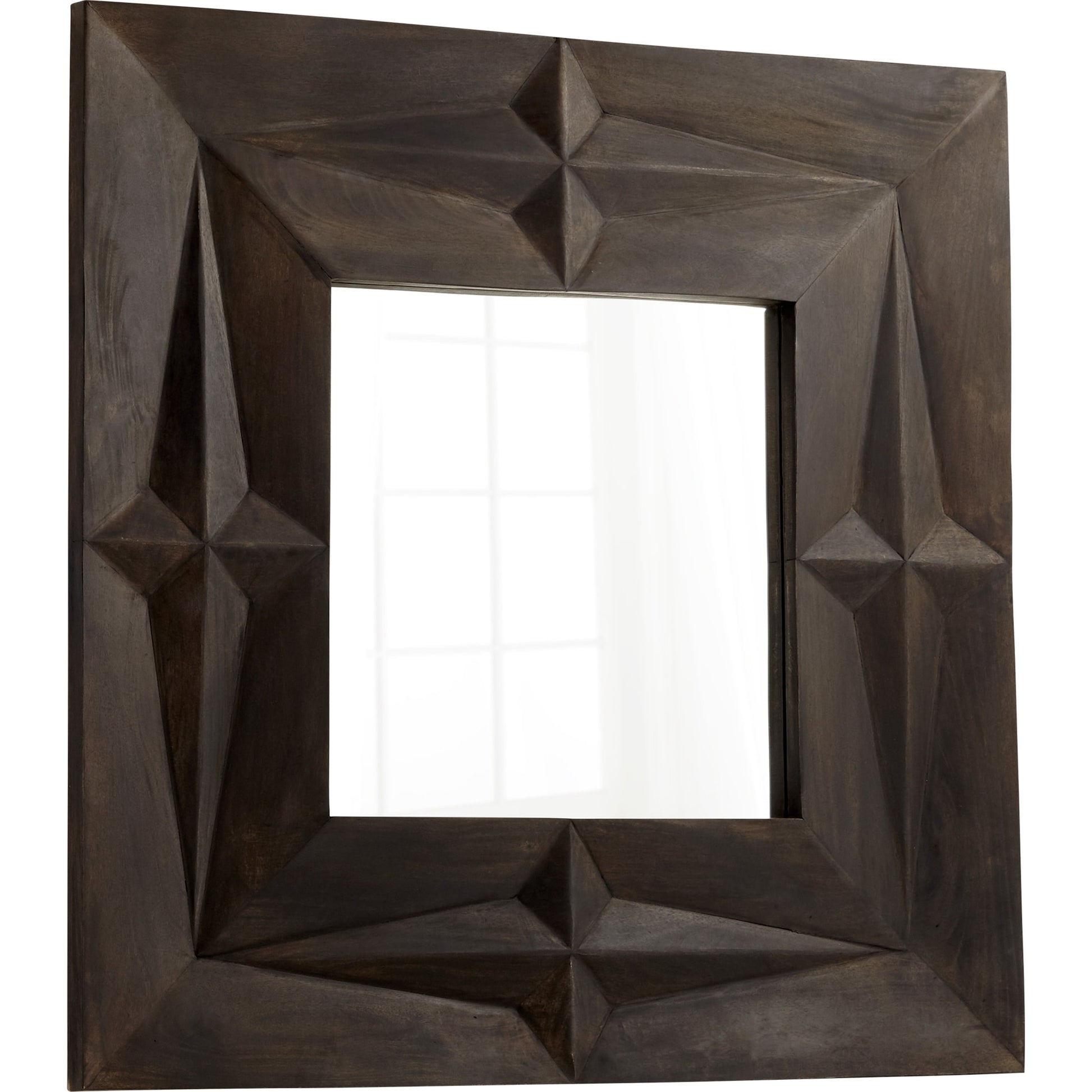 Careta Mirror by Cyan Design in gray. Made from wood, mirrored glass in a eclectic & global style.