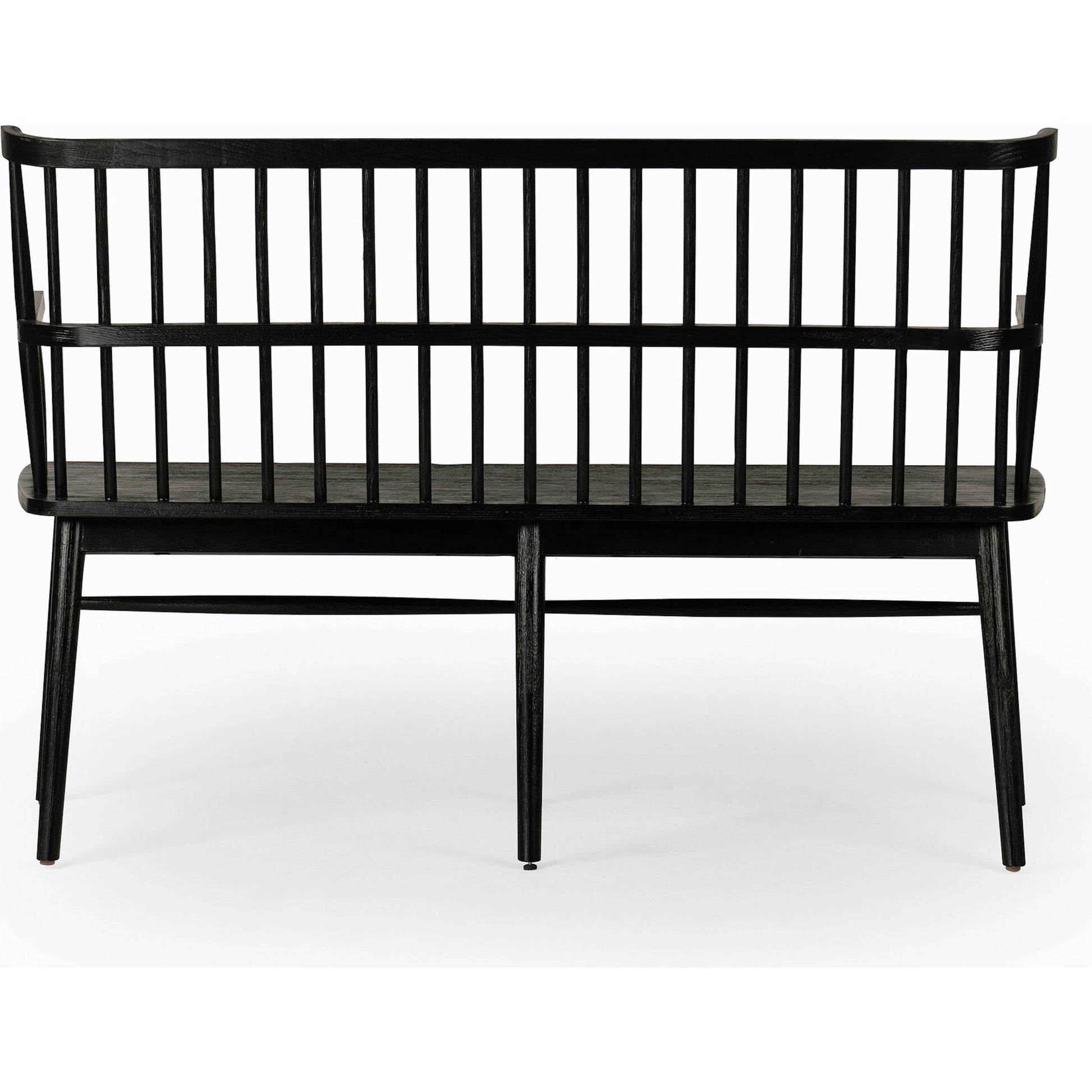 Aspen Bench by Four Hands in matte black. Made from solid beech, beech veneer in a cottage & farmhouse style.