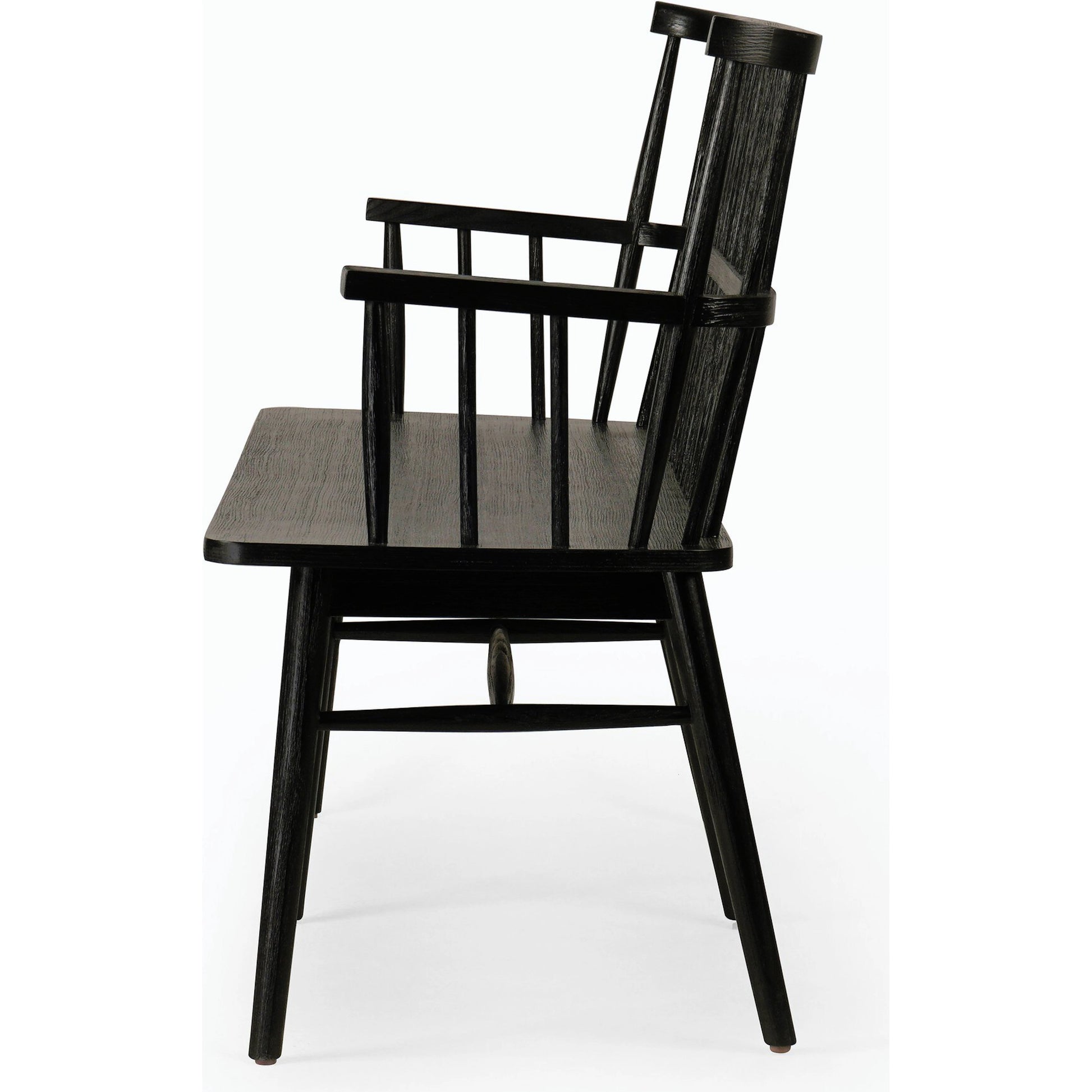 Aspen Bench by Four Hands in matte black. Made from solid beech, beech veneer in a cottage & farmhouse style.