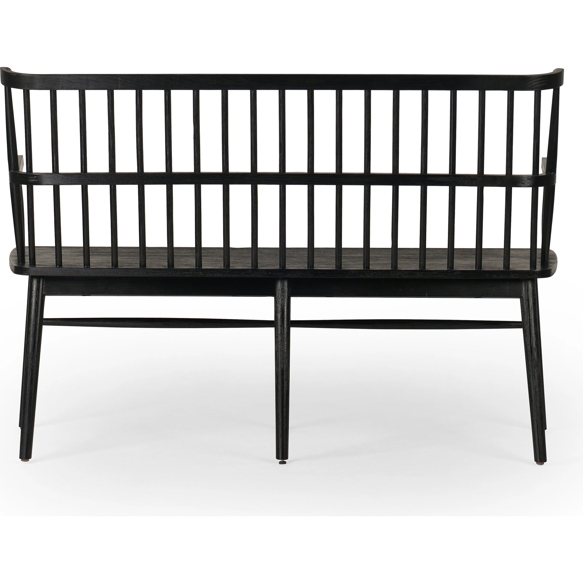 Aspen Bench by Four Hands in matte black. Made from solid beech, beech veneer in a cottage & farmhouse style.