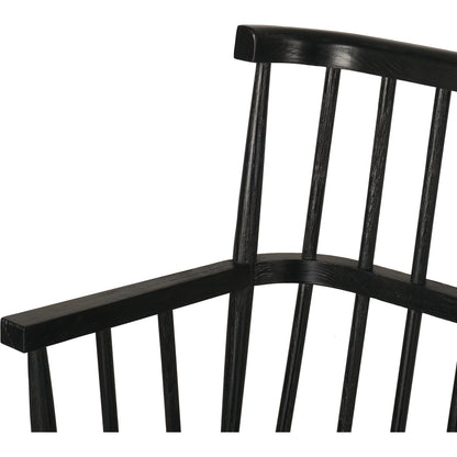 Aspen Bench by Four Hands in matte black. Made from solid beech, beech veneer in a cottage & farmhouse style.