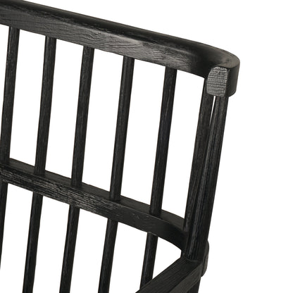 Aspen Bench by Four Hands in matte black. Made from solid beech, beech veneer in a cottage & farmhouse style.