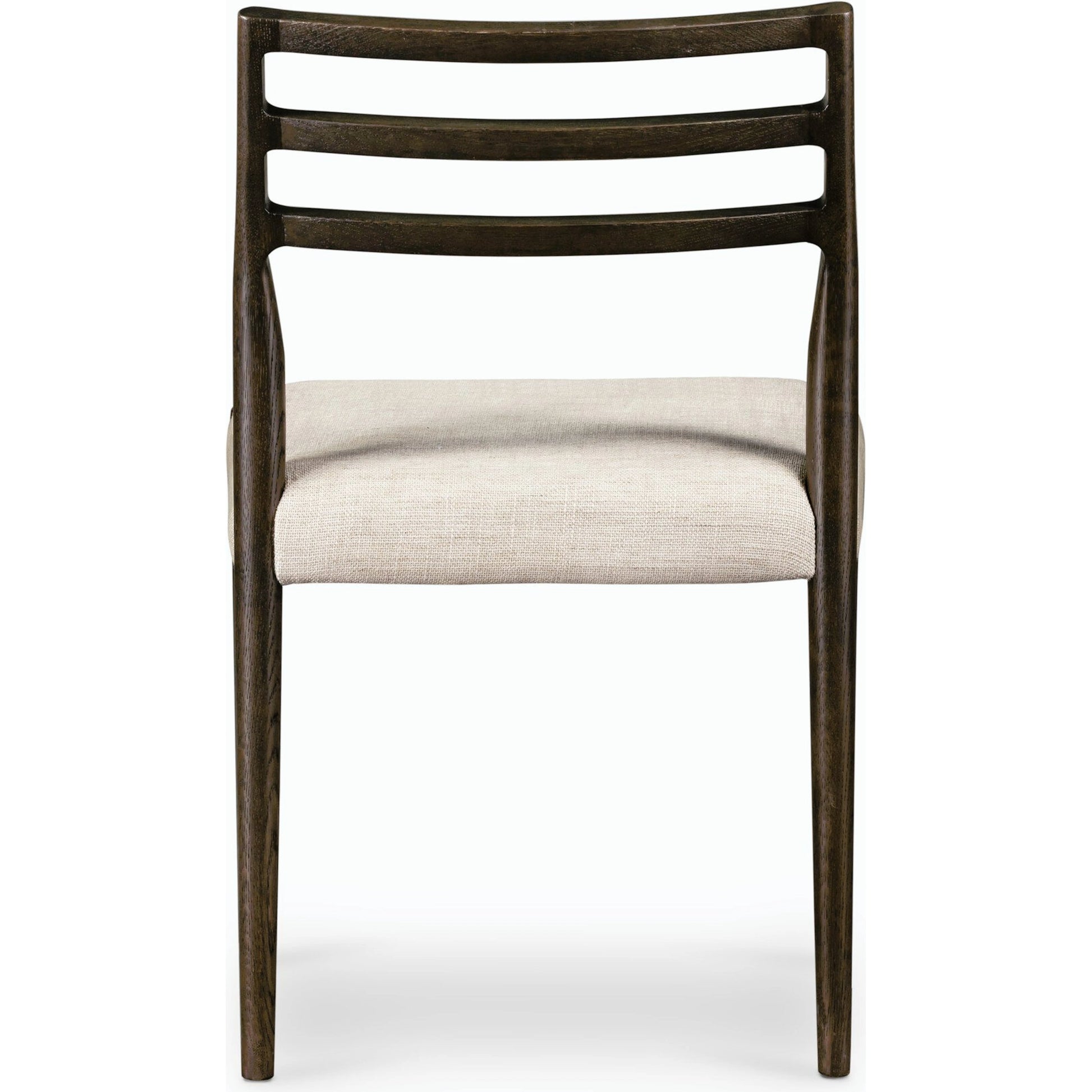 Glenmore Dining Chair by Four Hands. Made from 49% viscose (rayon), 22% flax, linen, 18% polyester, 11% cotton, solid oak, 100% polyester in a transitional style.