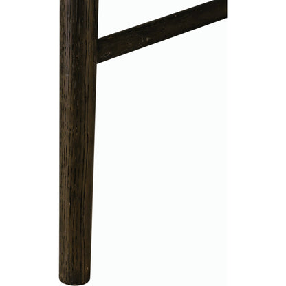 Glenmore Dining Chair by Four Hands. Made from 49% viscose (rayon), 22% flax, linen, 18% polyester, 11% cotton, solid oak, 100% polyester in a transitional style.