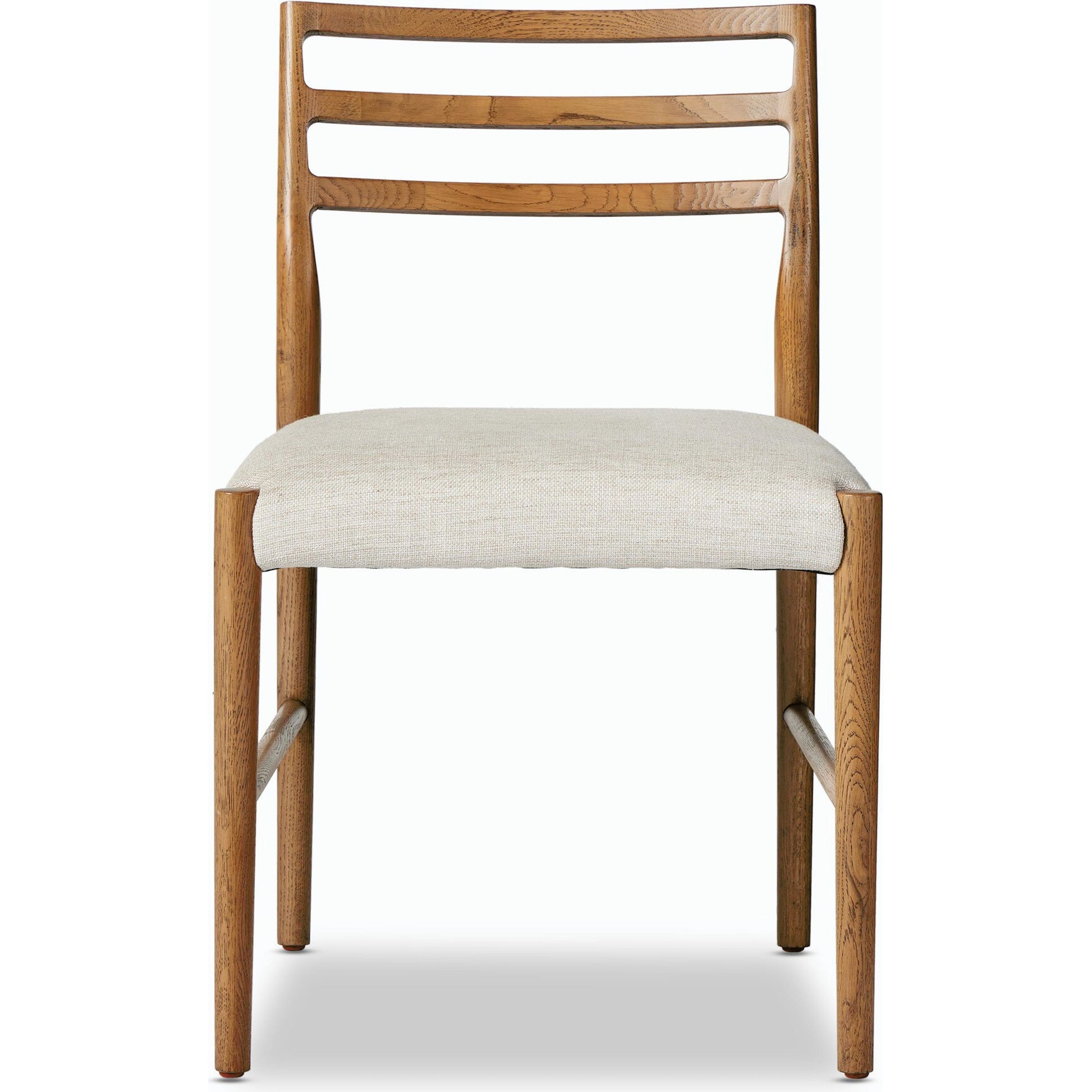 Glenmore Dining Chair by Four Hands. Made from 49% viscose (rayon), 22% flax, linen, 18% polyester, 11% cotton, solid oak, 100% polyester in a transitional style.