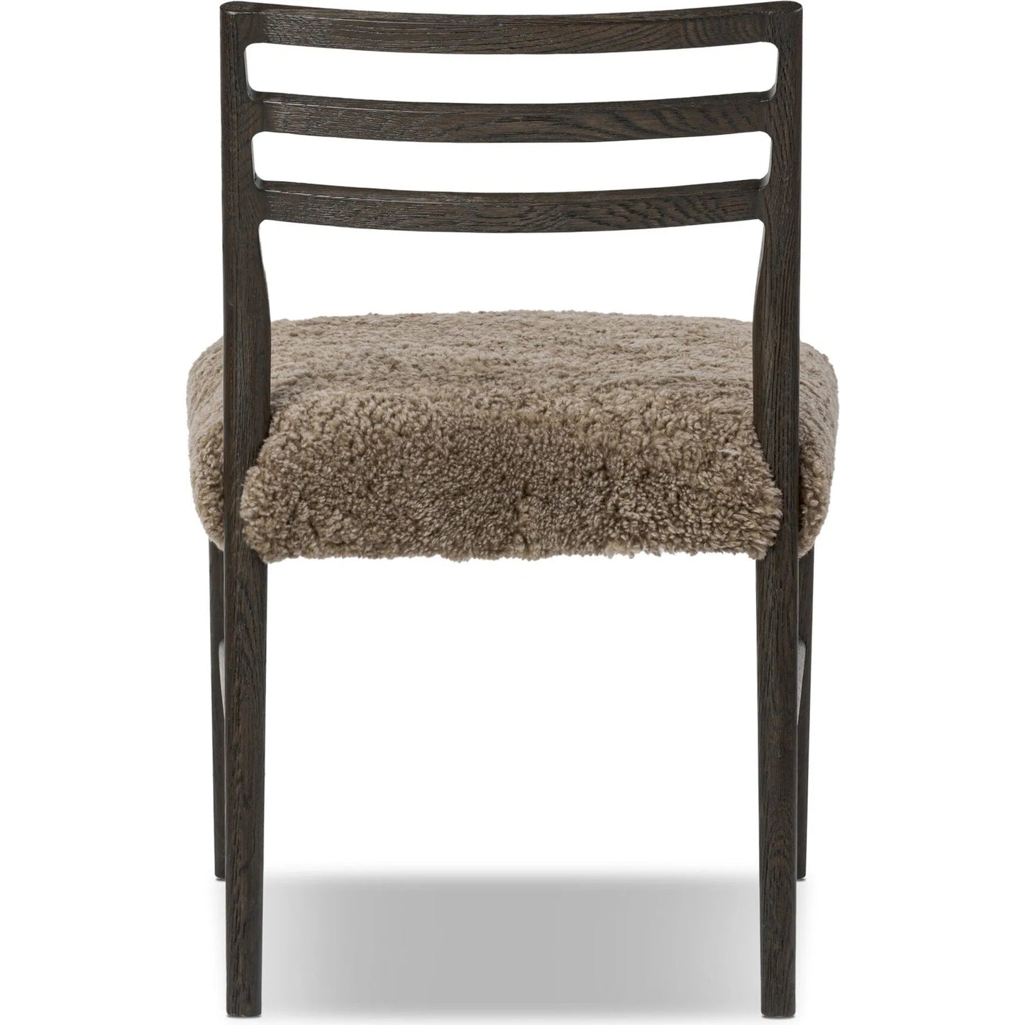 004 SI-2519180 | Additional Silo | Glenmore Dining Chair by Four Hands in taupe shearling, light carbon. Made from shearling, solid oak in a eclectic & global style.