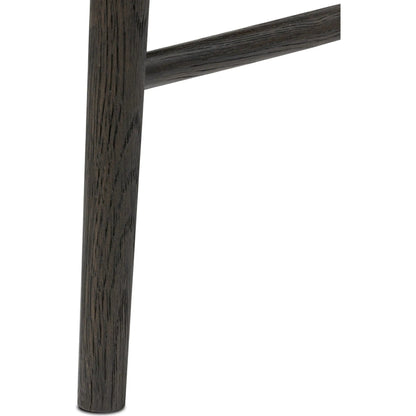 Glenmore Dining Chair by Four Hands in taupe shearling, light carbon. Made from shearling, solid oak in a eclectic & global style.