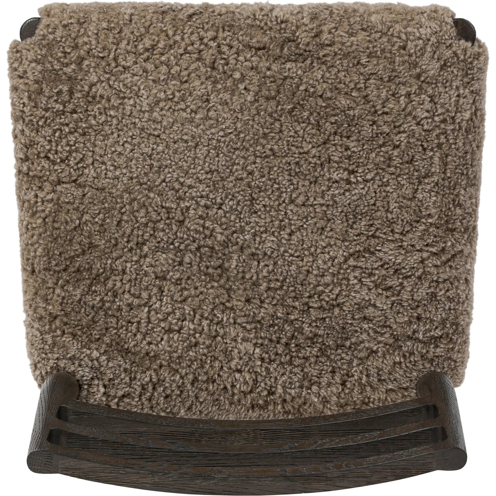 Glenmore Dining Chair by Four Hands in taupe shearling, light carbon. Made from shearling, solid oak in a eclectic & global style.