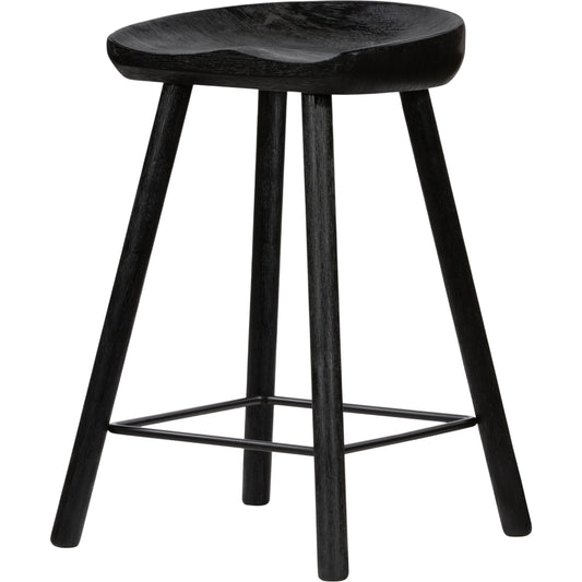 Barrett Counter Stool by Four Hands. Made from solid parawood, iron in a modern style.