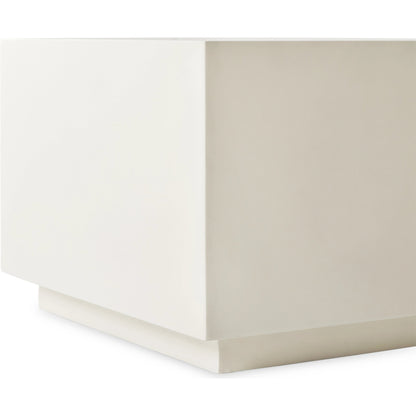Parish Concrete Cube by Four Hands in white concrete. Made from concrete in a modern style.