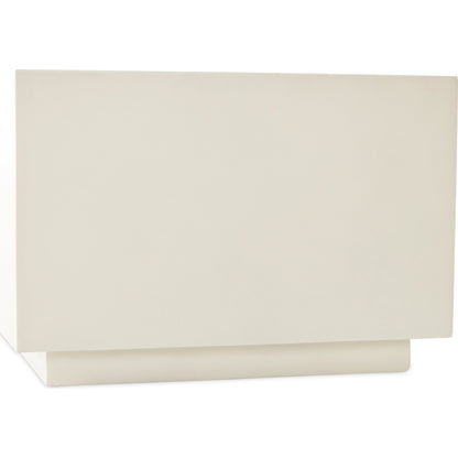 Parish Concrete Cube by Four Hands in white concrete. Made from concrete in a modern style.