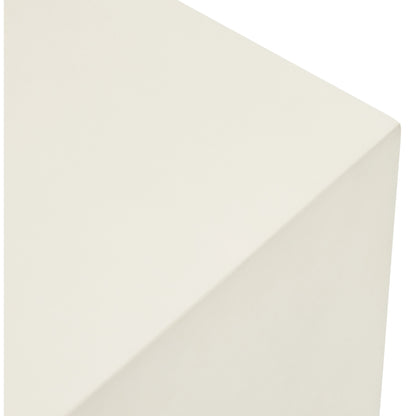 Parish Concrete Cube by Four Hands in white concrete. Made from concrete in a modern style.