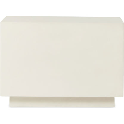 Parish Concrete Cube by Four Hands in white concrete. Made from concrete in a modern style.